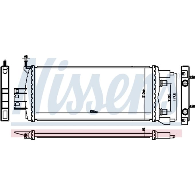 Radiator, motorkoeling NISSENS 606763