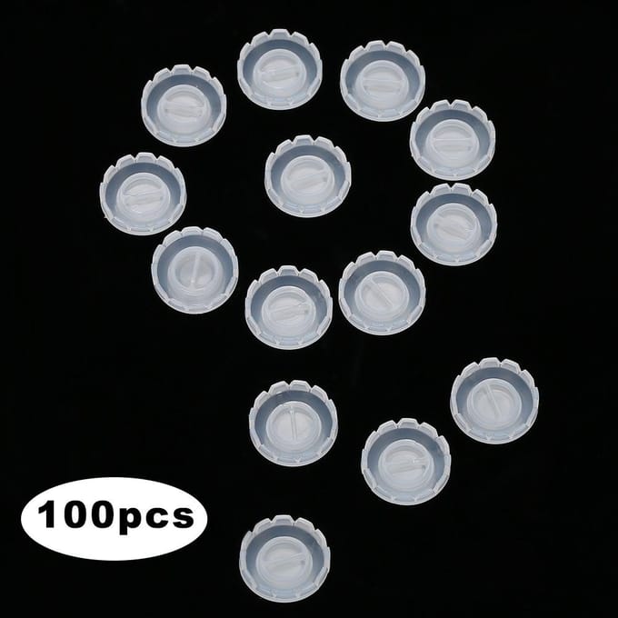 100 stuks Wegwerp Wimper Ringhouder Wimperverlenging Lijm Lijmstandaard white