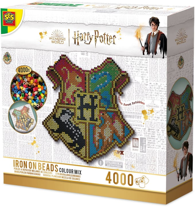 SES Creative - Beedz - Harry Potter - Hogwarts Schild - Strijkkralen - 4000 Stuks Instructie - Vanaf 12 Jaar