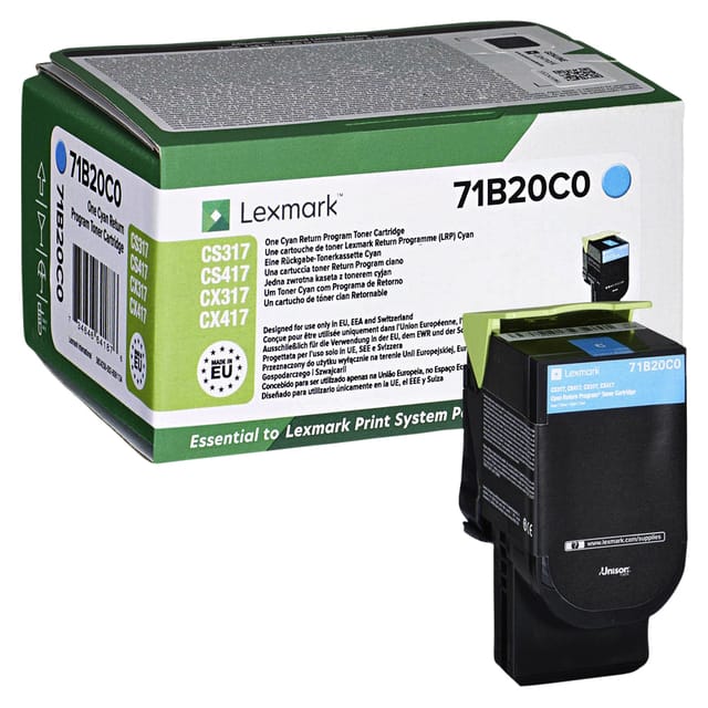 Lexmark Return Program Toner X317 / 71B20C0 - Cyan Toner