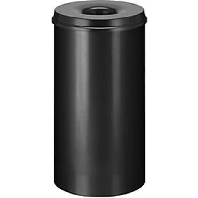 Afvalverzamelaar 30 l, zelfblussend, romp aluminiumkleur/deksel zwart