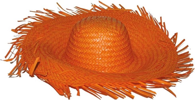 Stro hoed Aloha oranje