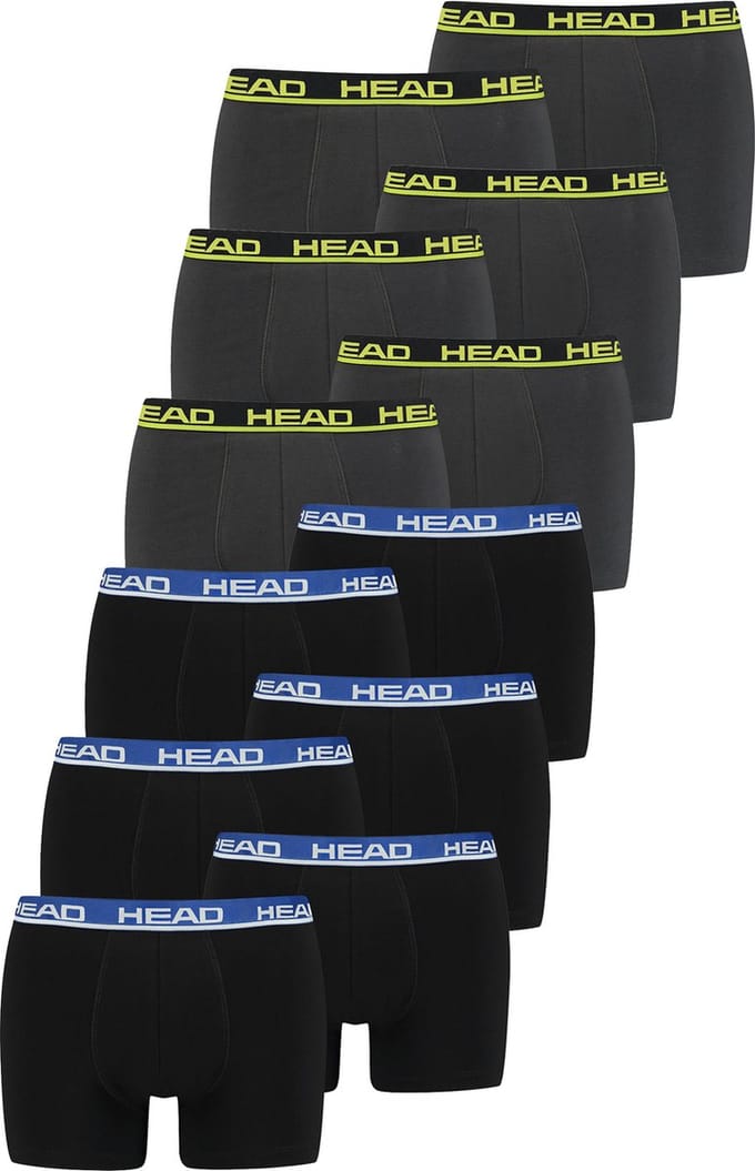 BOXERS Set van 12 stuks Head Basic Boxerbroek voor heren, shorts, ondergoed, ondergoed