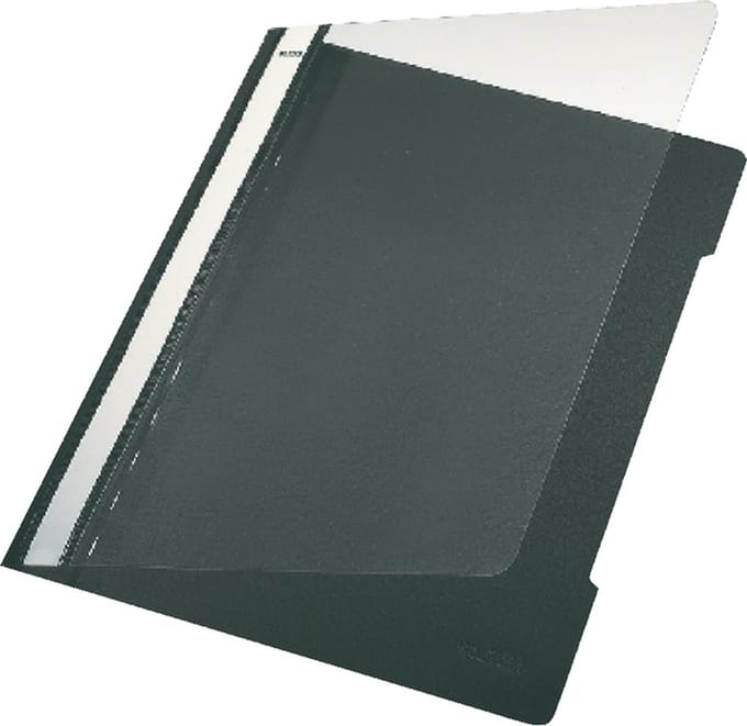 Snelhechter Leitz standaard A4 PVC zwart | 25 stuks