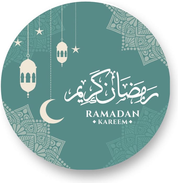 20x Ramadan Stickers - Versiering - Suikerfeest - Offerfeest - Sluitstickers - 40mm - Glossy Afwerking