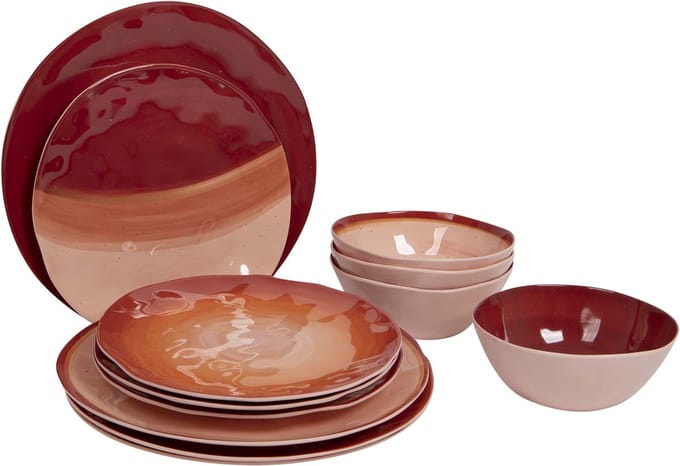 Bo-Camp - Servies - Halo - 12 Stuks - Terra