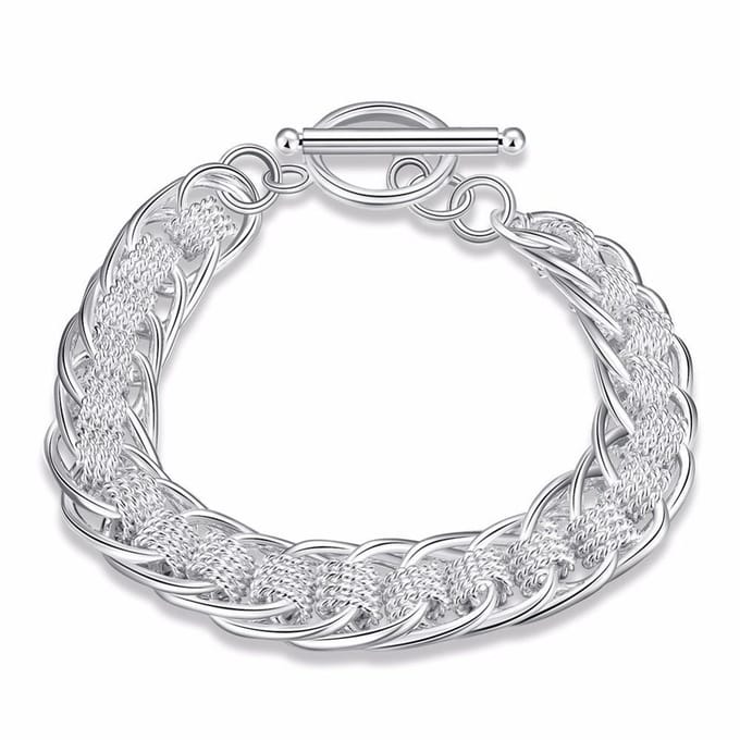 Armband Dames - Sieraden Vrouw - Schakels - Sieraad - Centipede - 20 cm - Zilverkleurig