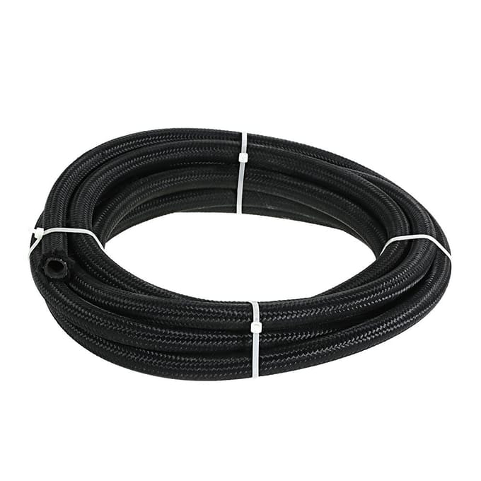 Tuyau de refroidissement de mazout tressé en nylon 1M noir AN10 black