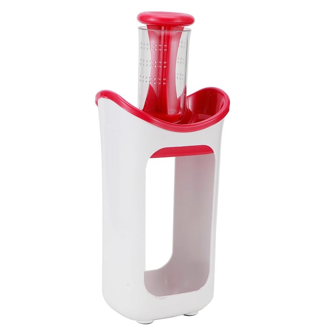 Squeeze Station Pers & Bewaar Systeem Draagbare Kinderen Fruitpuree Knijper Voedselzakjes voor rozerode kleur