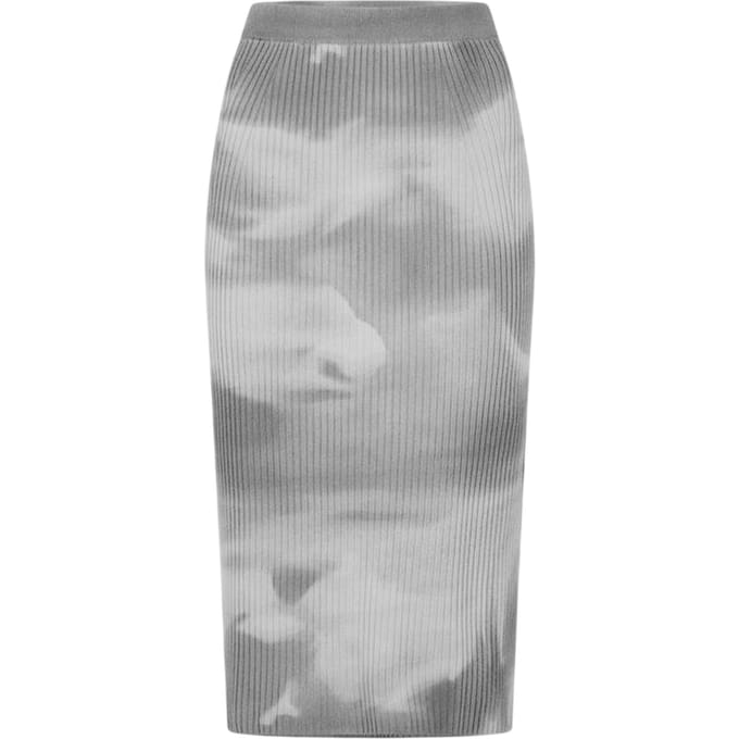 Diesel Dames Betty Tie-Dye slanke kokerrok van wolmix (Vorstgrijs)