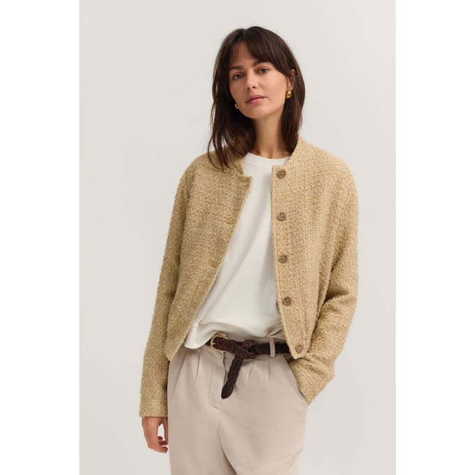 Bugatti Damen Jasje Boucle in blousonstijl