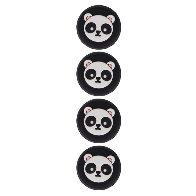 Lot de 4 capuchons de rechange polyvalents en silicone pour manette PS5 Noir noir