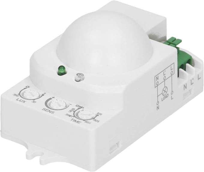 Mini Magnetron Bewegingsmelder 360 Graden met Schemersensor LED