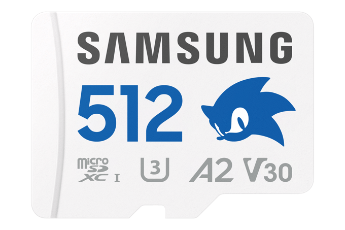 Samsung PRO Plus Sonic the Hedgehogâ¢ microSDXCâ¢ UHS-I Card 512GB White