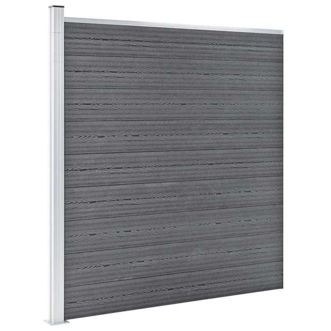 vidaXL - Schutting - 353x186 - cm - HKC - grijs