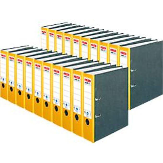 herlitz ordner maX.file nature, A4, rugbreedte 80 mm, 20 stuks, geel