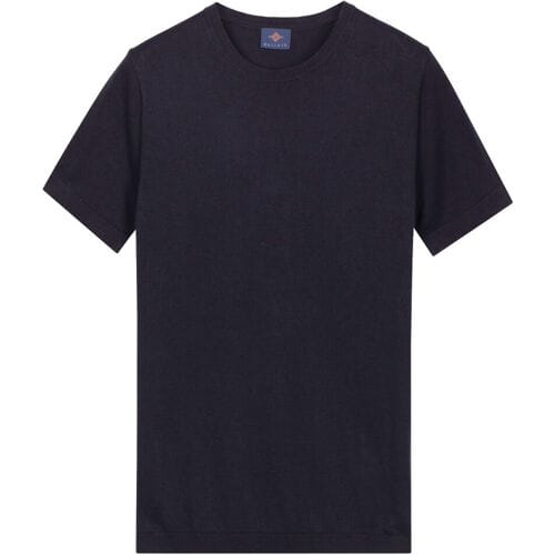 Baileys Trui Short Sleeve Crew Neck Single Knit Navy / male