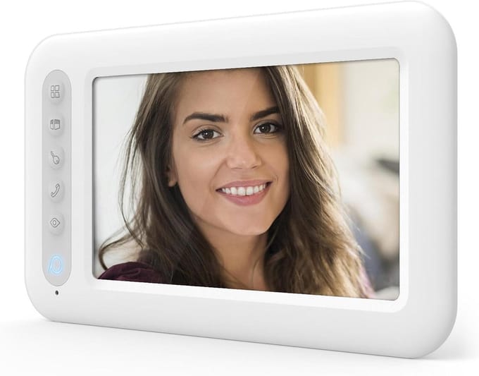 Video Intercom Installatie - Deur Intercom - Veilige Toegang Bewaken - Dubbele Draads Systeem - 7 Inch Scherm - Wit