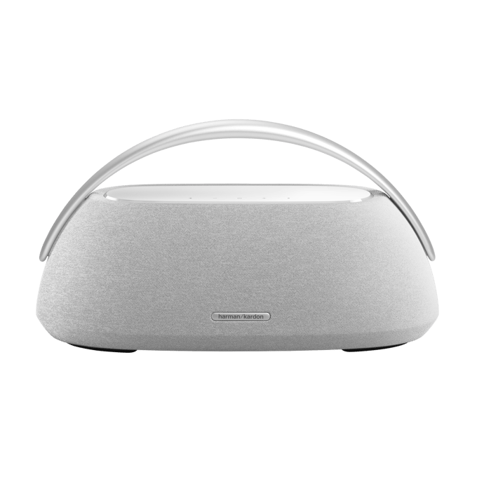 Harman Kardon Go + Play 3 - Premium Bluetooth Speaker - Design Luidspreker met Handgreep - Krachtige Bas & High-Fidelity Geluid - Draagbare Home Speaker - Grijs