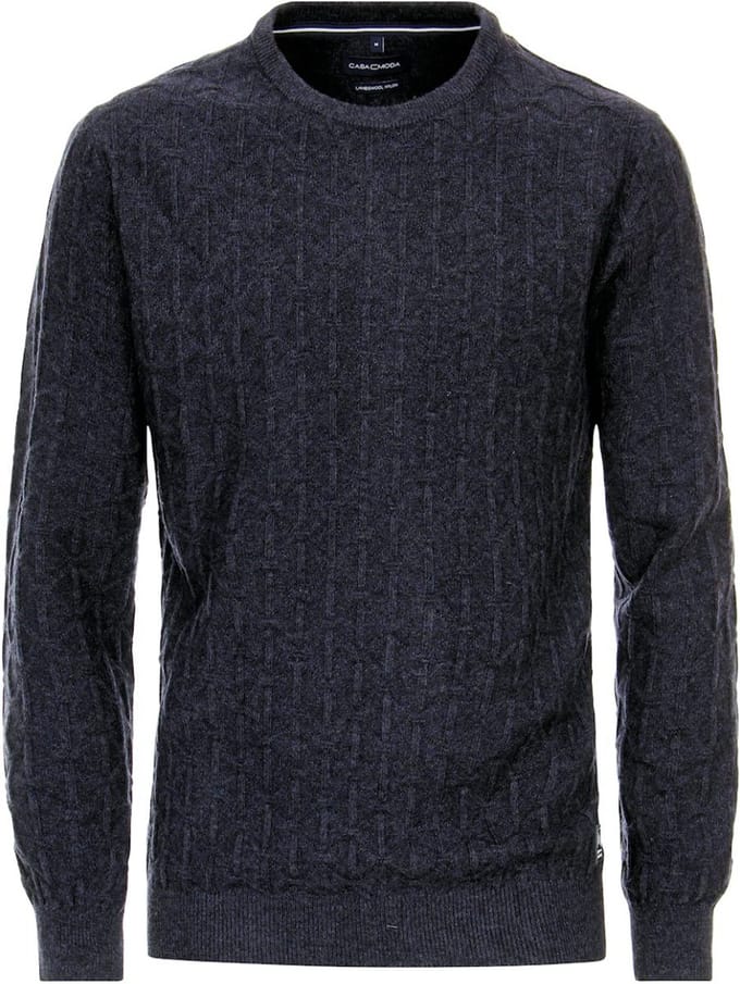 Casa Moda Nordic Expedition Trui Met Lamswol Ronde Hals - M