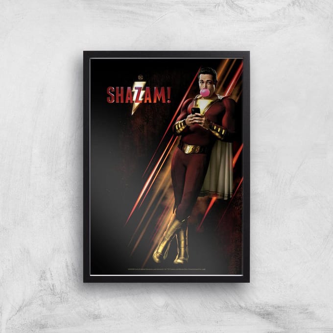DC Shazam! Giclee Art Print - A2 - Black Frame