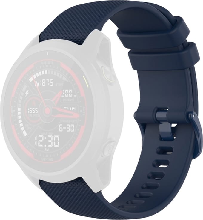 Siliconen bandje - geschikt voor Garmin Forerunner 745 - donkerblauw