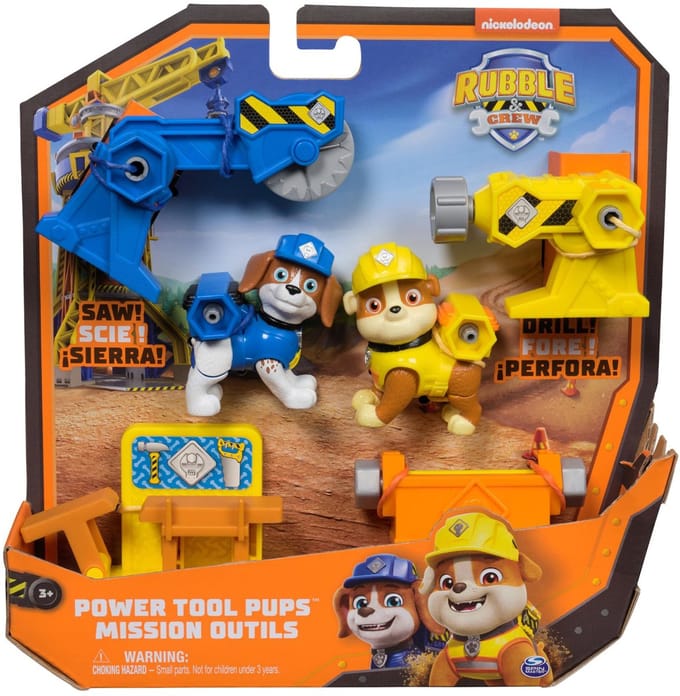 Spinmaster Rubble & Crew Power Tool Pups Rubble en Wheeler Speelfiguren & personages