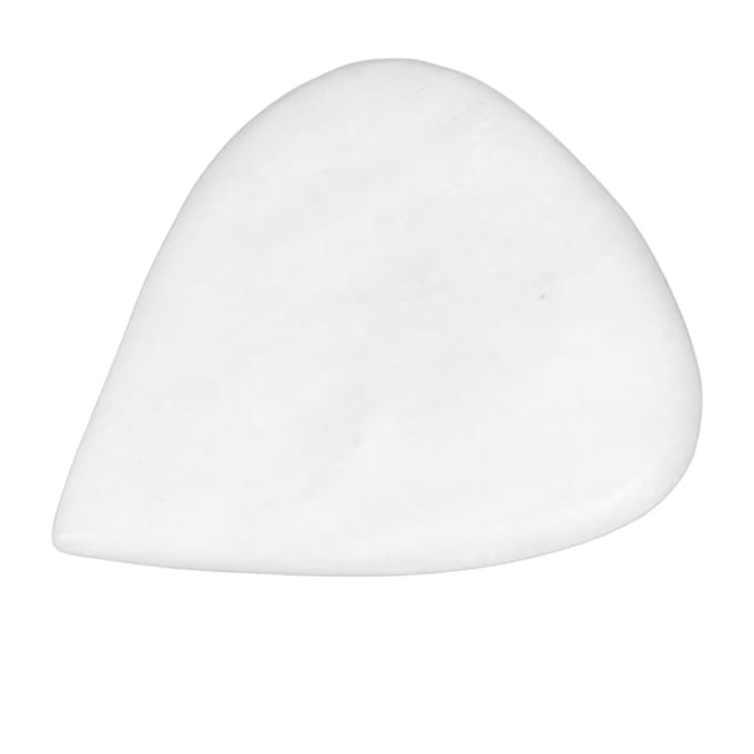 Gitaar Bas Plectrum met Concaaf Ontwerp Natuurlijk Ossenbeen Hartvorm Speelplectrum voor Snaarinstrumenten Wit wit