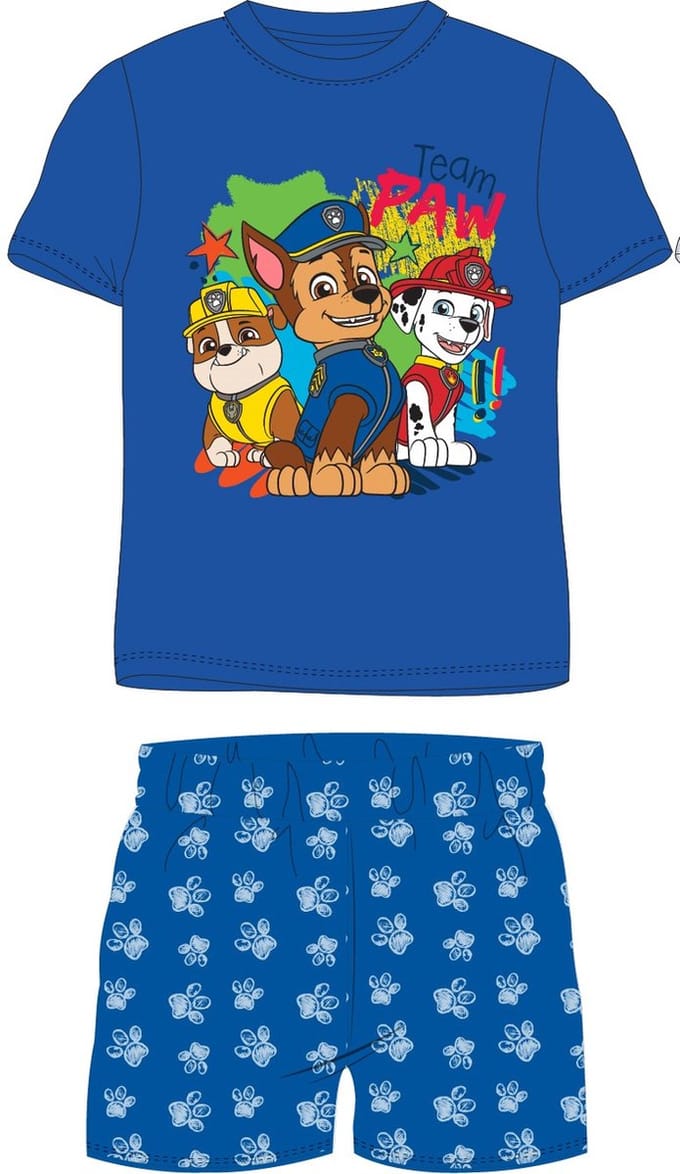 Paw Patrol team Paw shortama/pyjama blauw katoen maat 128