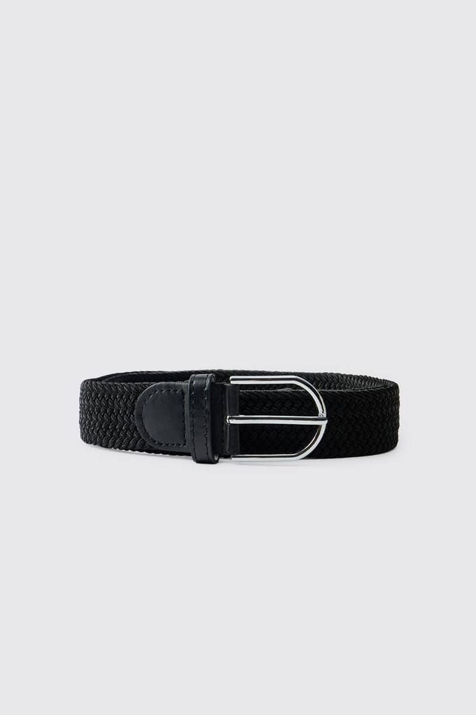 Geweven Riem Met Textuur | Black