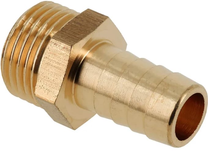 Messing Vaareind buitendraad x Tule 3/8 x 8mm