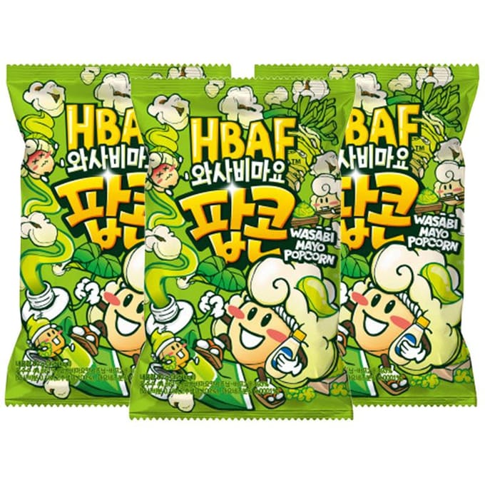 Popcorn assaisonné HBAF 17 saveurs, 80 g (18 Options) Wasabi Mayo x 3PCS black