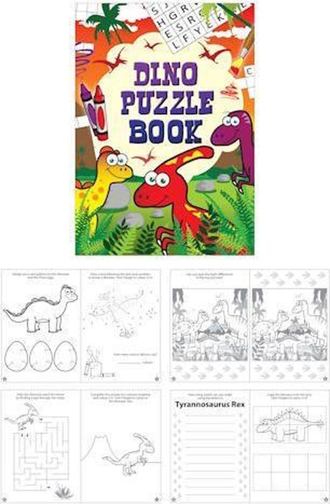 48 Stuks | Puzzelboeken - Model: Dinosaurus (Uitdeelcadeautjes)