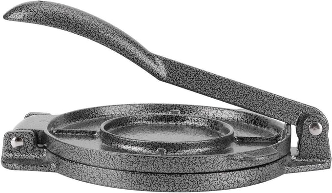 Tortilla Maker - Deegpers Keuken - Zelf Gebak Maken - Antiaanbaklaag - 16.5 cm Diameter - Grijs