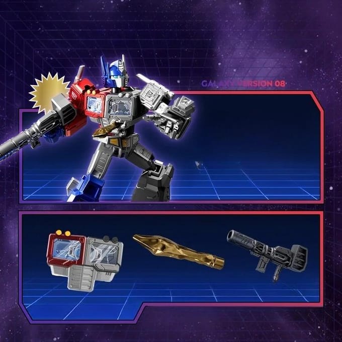 Originele Transformers GALAXY 8 Vision Unicron Rod Blitzwing Metroplex Optimus Prime Decepticons Actiefiguur Cadeau gray