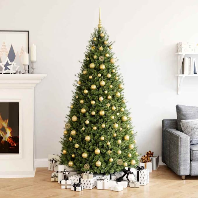 vidaXL - 111-delige - Kerstballenset - polystyreen - goudkleurig