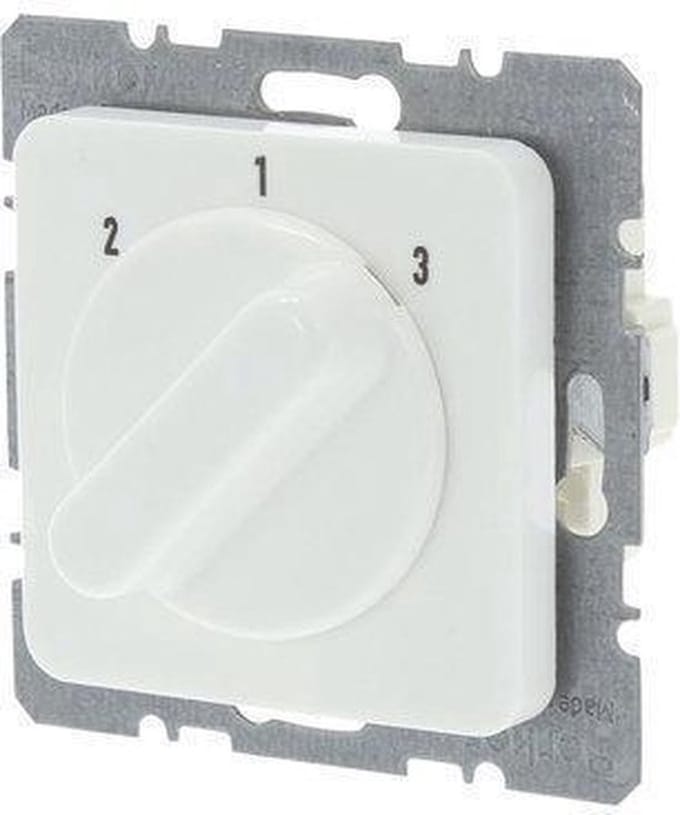 Berker M2 Inbouw Schakelaar - 3-standen - Polarwit