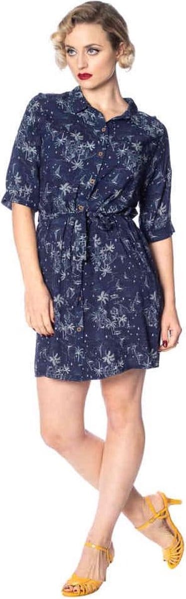 Dancing Days - SANTORINI DREAMS RELAXED Korte jurk - M - Blauw