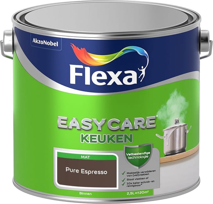 Flexa - Easycare Keuken - Pure Espresso - Mengverf - 2,5 L