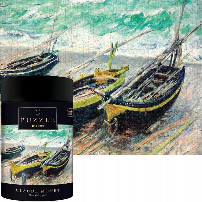 PUZZLE - 1000 STUKJES - Interdruk puzzel 1000 stukjes - Monet: Drie vissersboten - GERONIMO GAMES