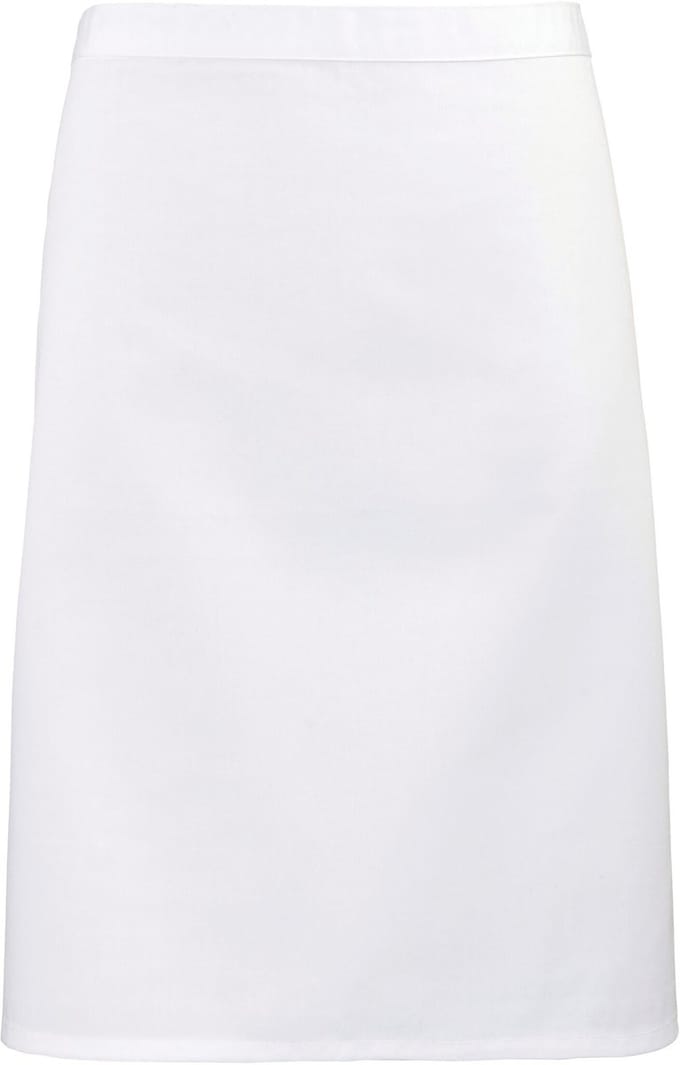 Schort/Tuniek/Werkblouse Unisex One Size Premier White 65% Polyester, 35% Katoen
