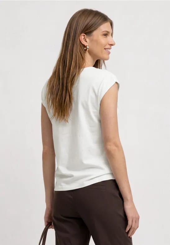 Basic shirt met boothals