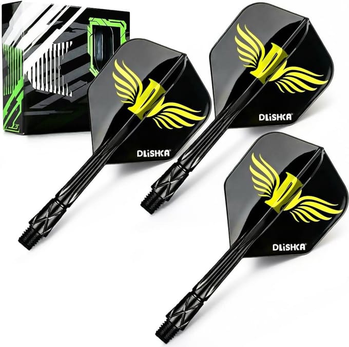 Geïntegreerde Dart Flights en Stems Set 3 Stuks, Universele 2BA Draad voor Precisie