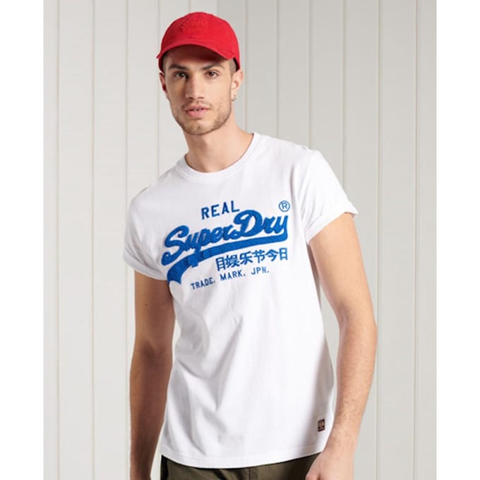 Superdry - Maat M Vintage Label Chenille 220 Heren T-shirt