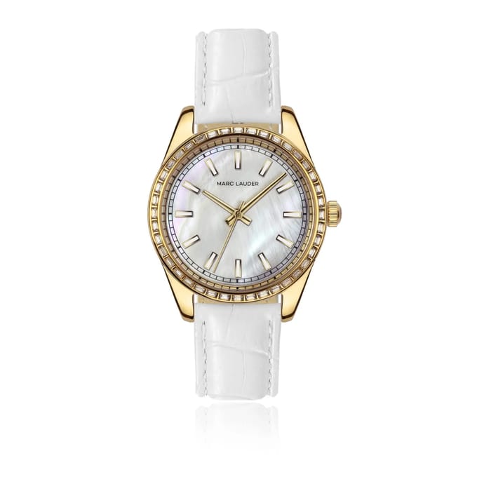 Dames kalfsleren horloge Marc Lauder Tirana MOP