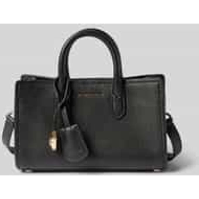 Lederen handtas met labelhanger, model 'SCARLETT'