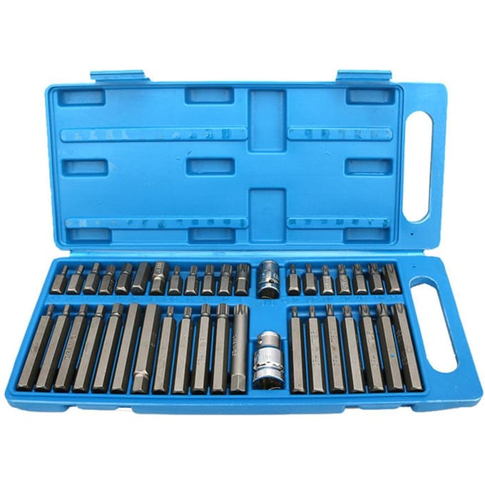 40 STKS Chroom-vanadium Staal Fiets Binnenzeskant Bit Twaalf Punt Bits Socket Combinatie Set Fiets veelkleurig