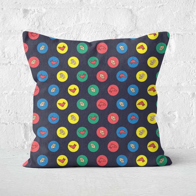 Twister Black Square Cushion - 40x40cm - Soft Touch