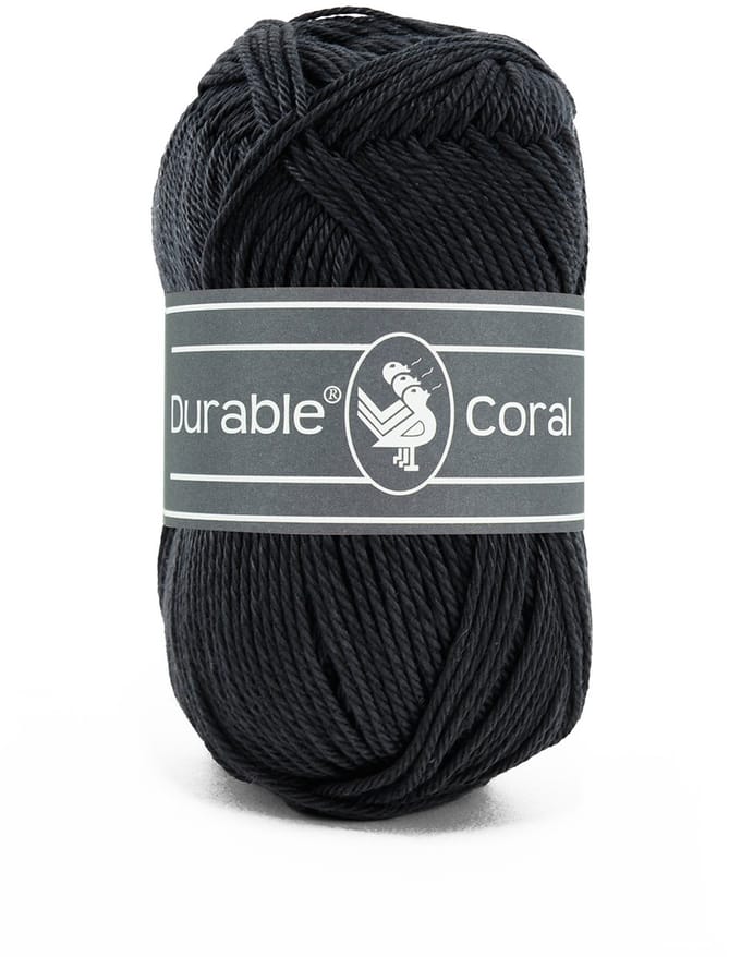 Durable Coral - 324 graphite - Gemerceriseerd Katoen Garen