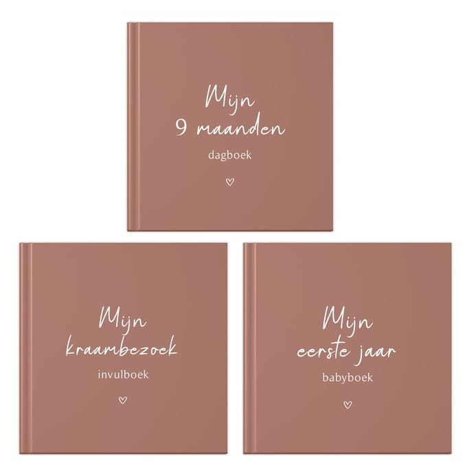 Fyllbooks Invulboeken voordeelset 'Zwanger' - Roestroze